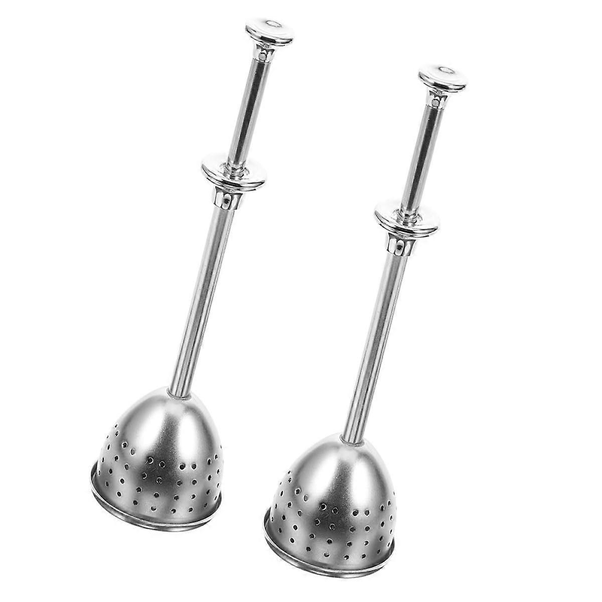 2pcs Stainless Steel Tea Strainer Infuser with Handle Fine Mesh Reusable Filter for Loose Leaf Tea