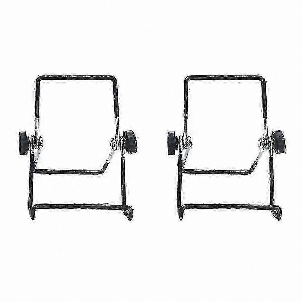 Adjustable Solar Panel Stand with Mounting Brackets for Electronics, Foldable Design, 2-Pack, Black