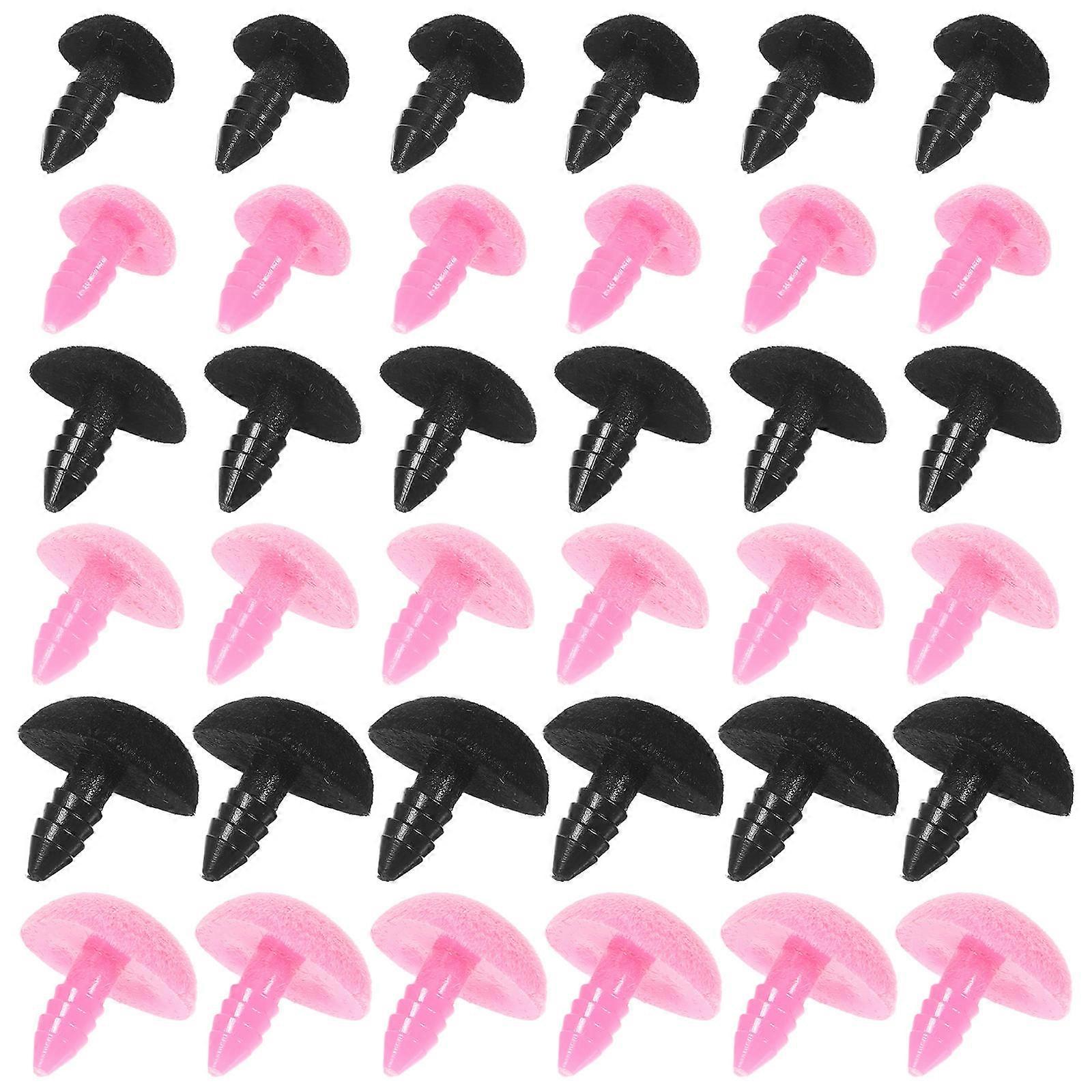 Flocking Plastic Safety Noses for Doll Making 60Pcs Craft Nose