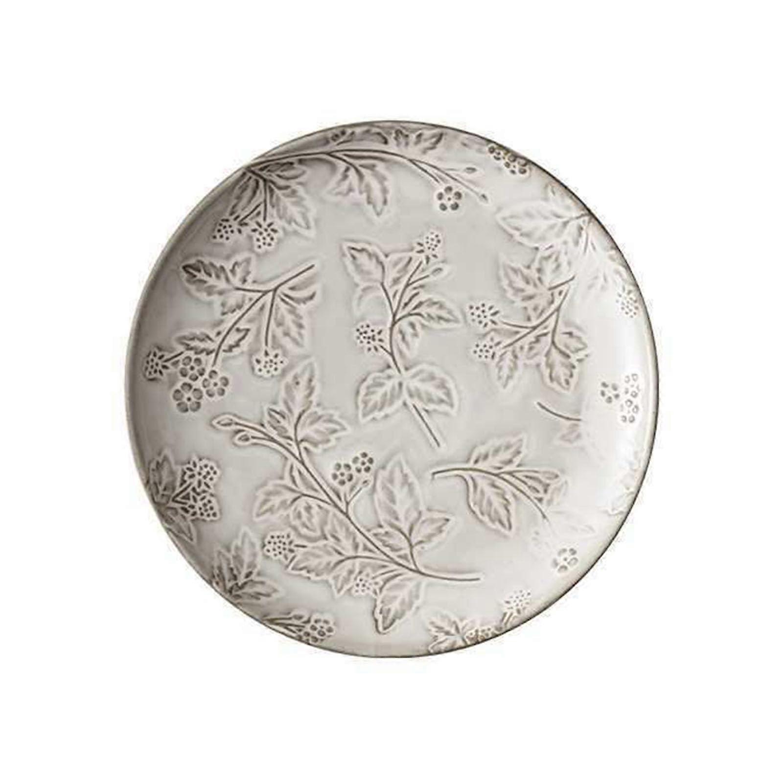 Ceramic Dinner Plates 21.6cm Round White Porcelain, Stackable Durable Dinnerware for Wedding Banquet