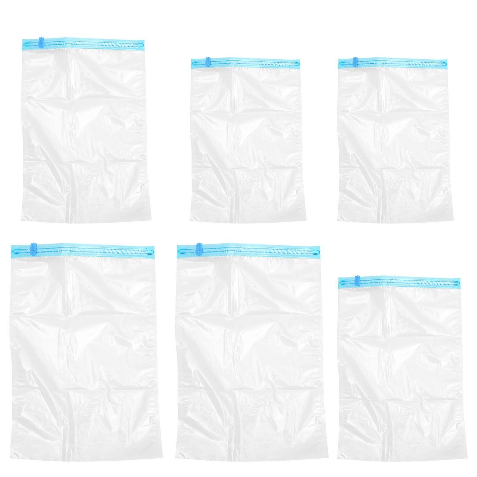 Packing Essentials For Travel Compression Bags Dustproof Space Saving Hand-Rolled Storage Holders Transparent 6Pcs