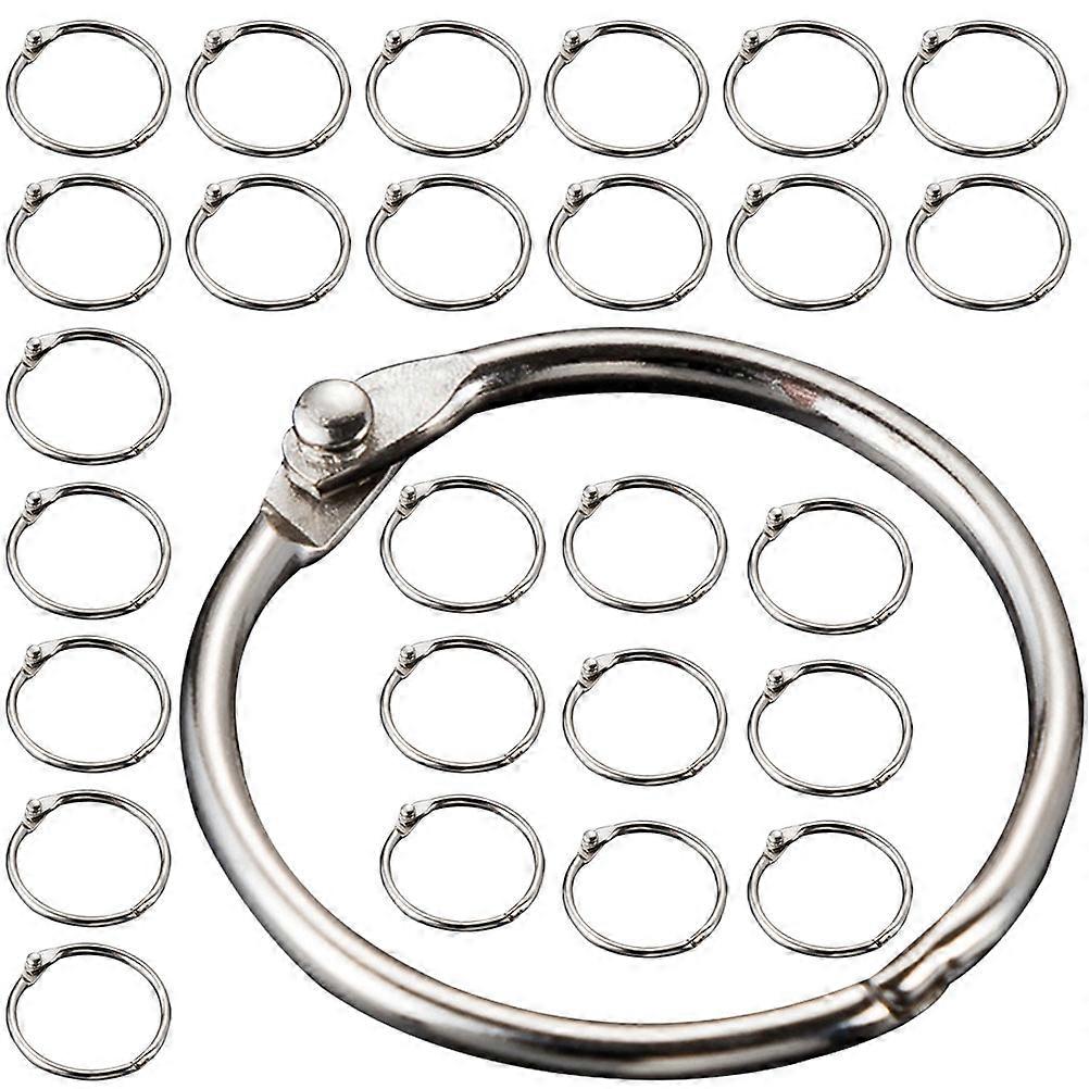 Metal Key Ring Notebook Binder Rings for Secure Holding 250Pcs Silver Set
