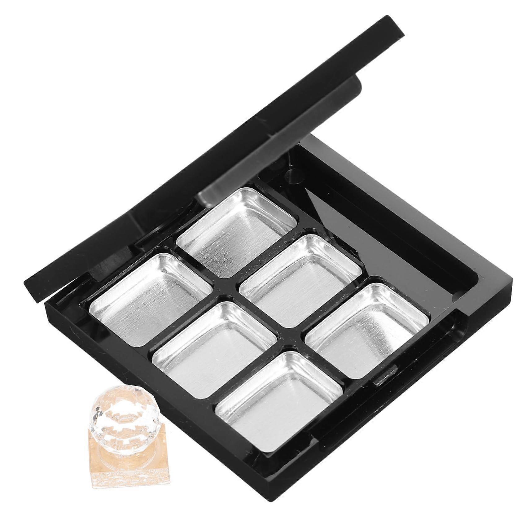 Empty Eyeshadow Palette with Magnetic Pans, Compact Travel Makeup Organizer,  Layout