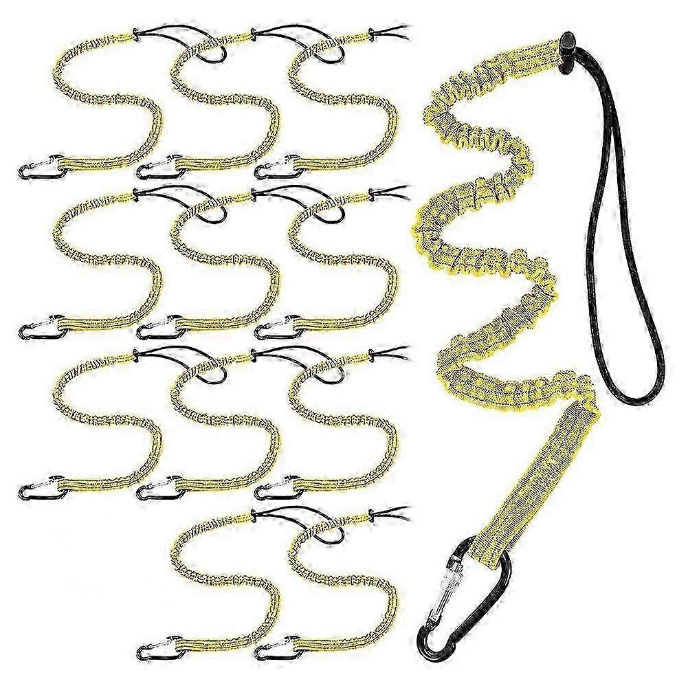 12 Pack Tool Lanyard with Single Metal Buckle and Loop End Yellow