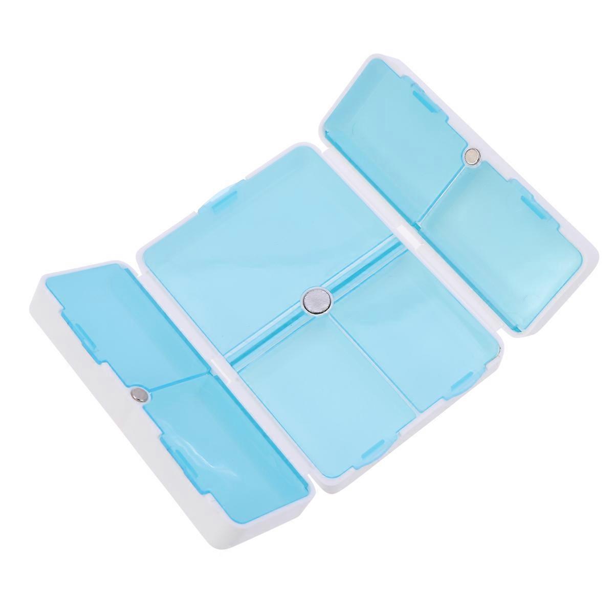 Portable Pill Case Mini Foldable Container for Storage Use White Compact