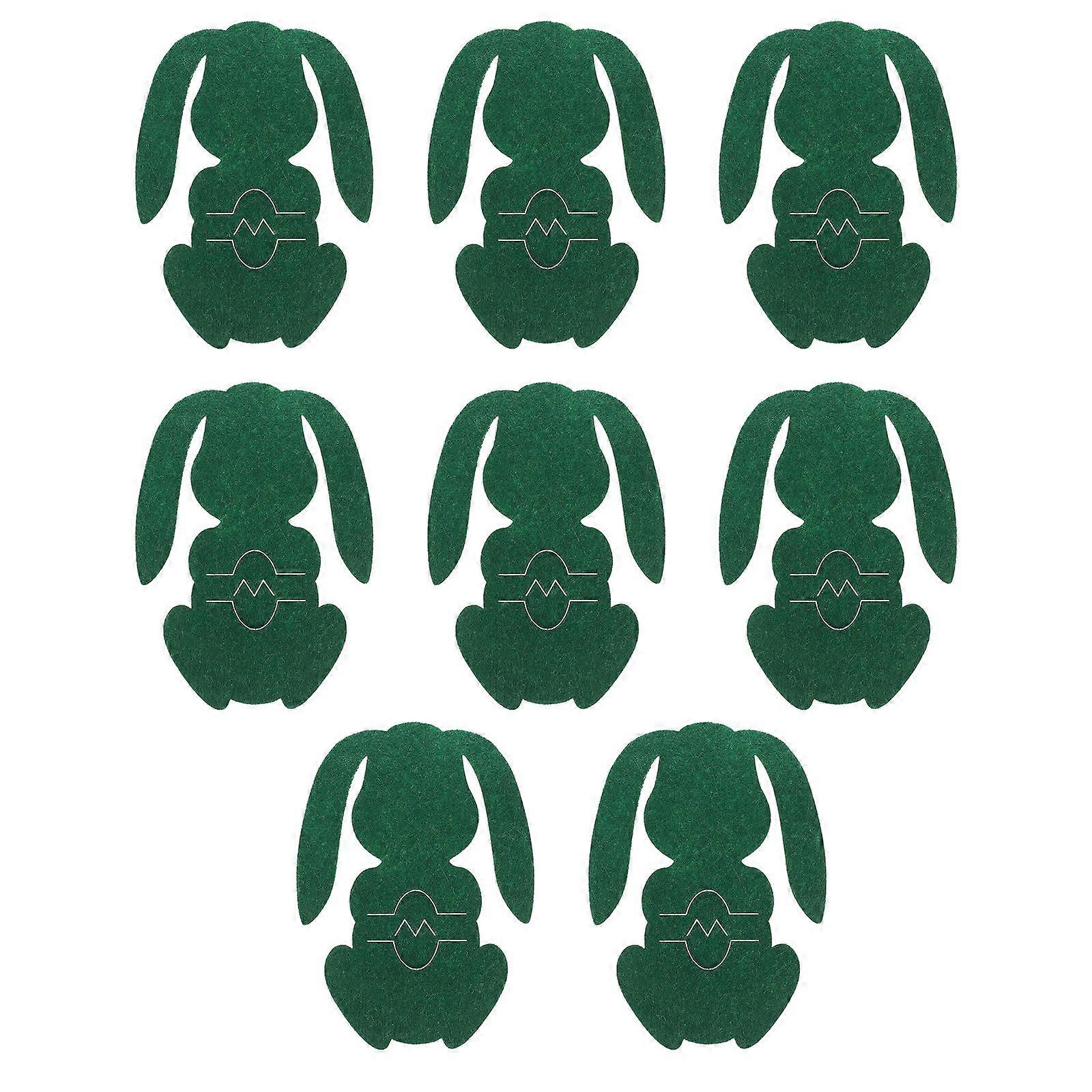 8pcs Easter Theme Cutlery Utensils Holder Bunny Shaped Tableware Storage Covers