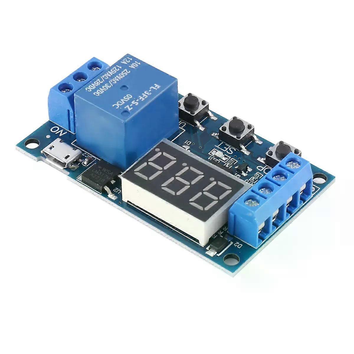 HW-521 Digital Time Delay 1 Way Relay Trigger Cycle Timer Delay Switch Circuit Board Timing Control Module
