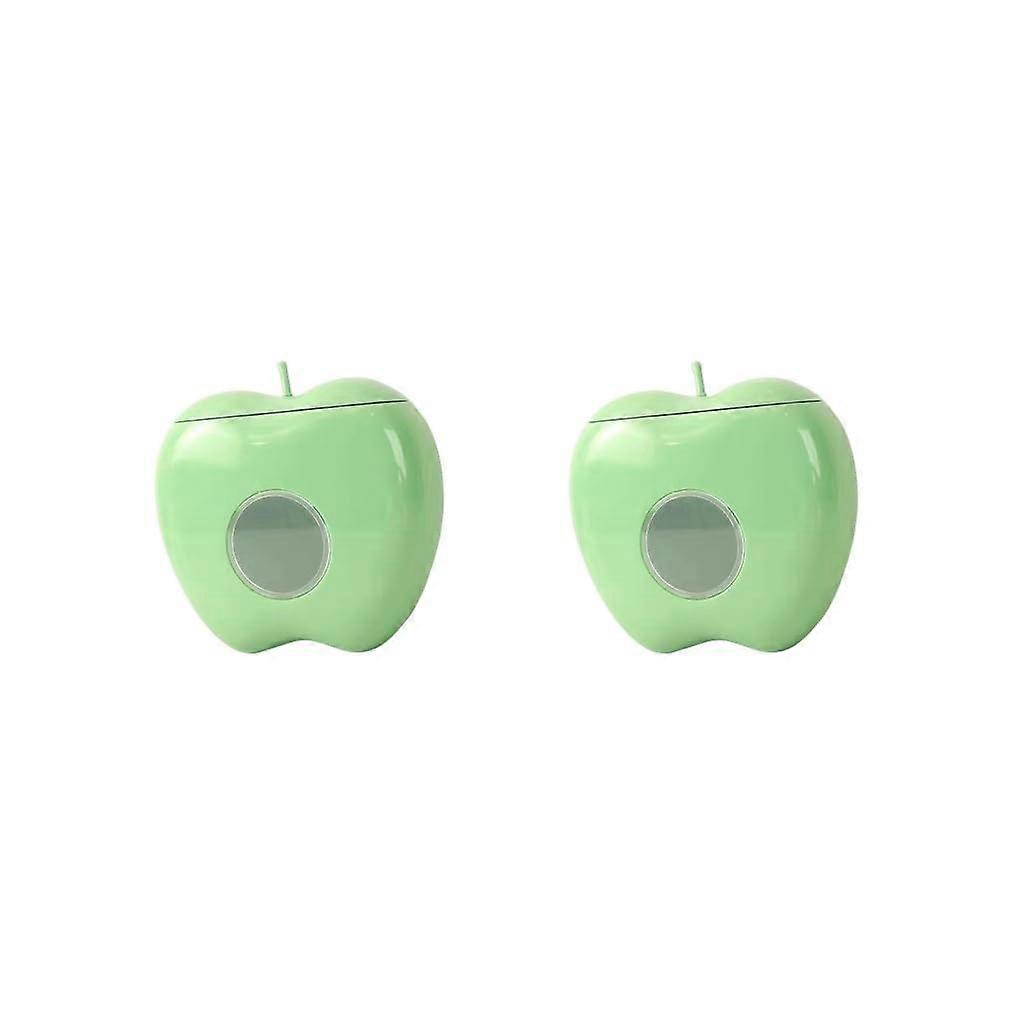 2 Set Wall Mounted Wrap Dispenser Green Bathroom Organizer 16 x 17 cm Compact Easy Storage