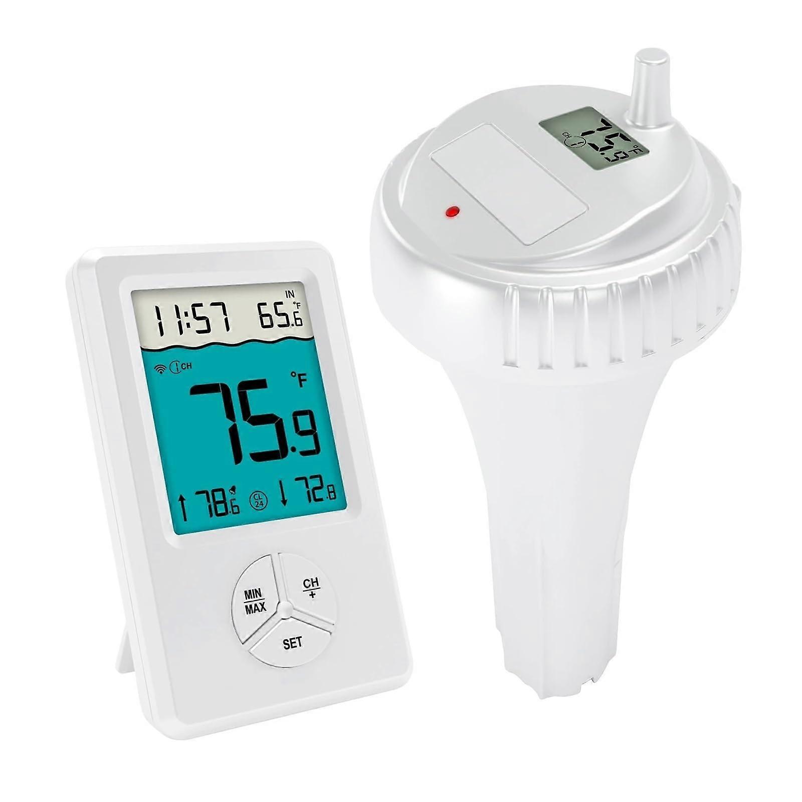 Wireless Pool Thermometer with UltraClear LCD, IPX8 Waterproof,  Precision for Spa and Hot Tub
