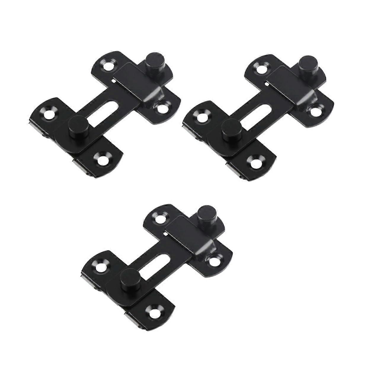 3pcs Stainless Steel Sliding Door Lock Latch for Barn Doors Enhanced Security Durable Thick Base