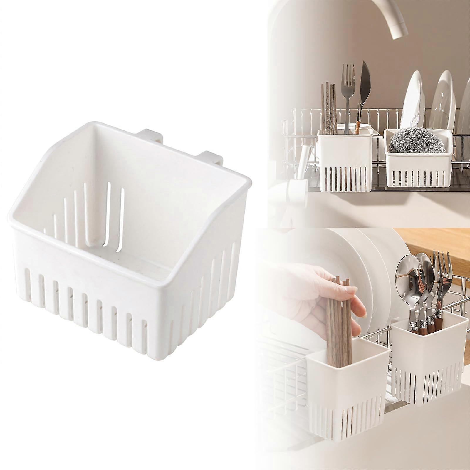 Cutlery Drying Rack with Hooks, Compact Utensil Holder for Kitchen, Fast Drainage MultiCompartment Ref:7559