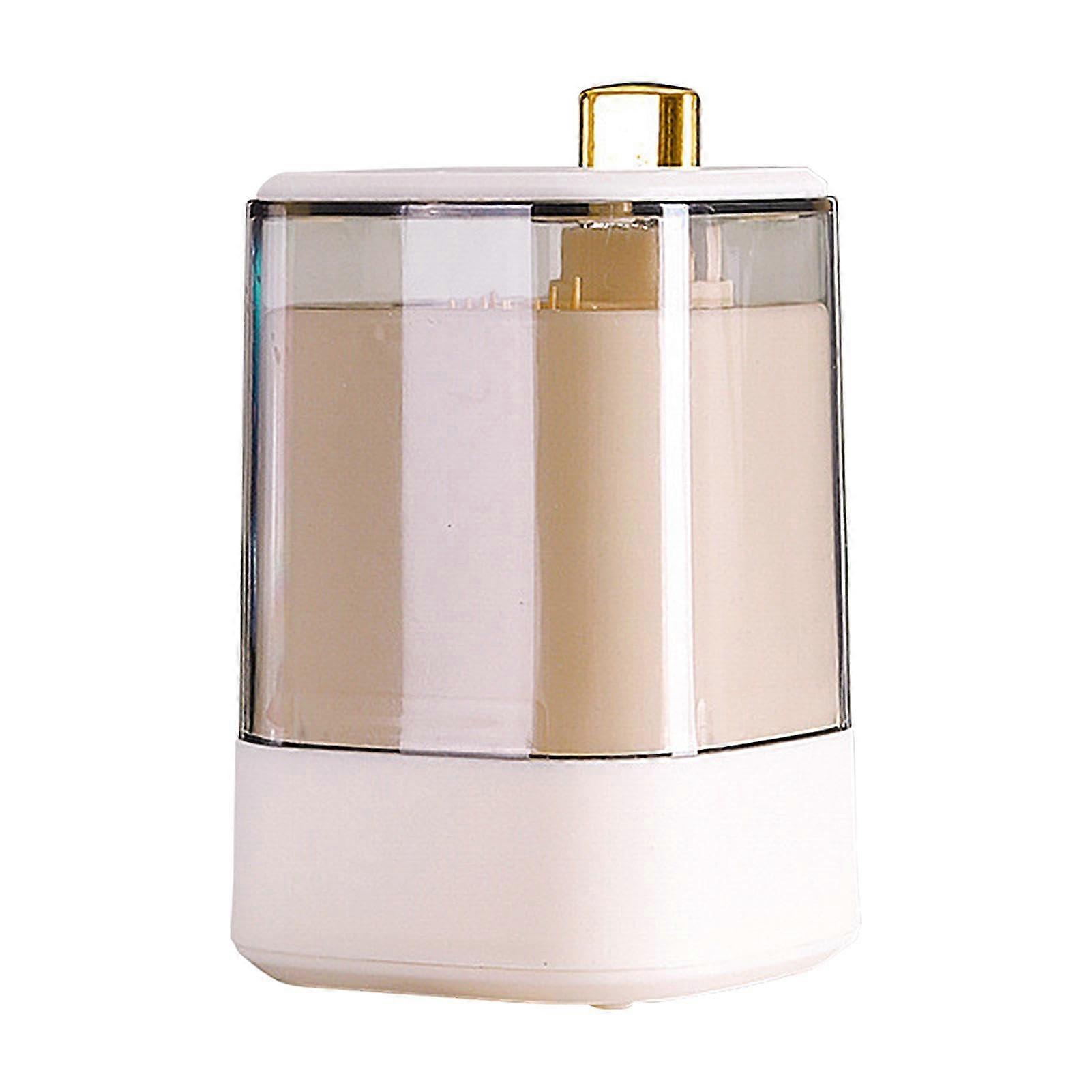 Automatic Toothpick Dispenser with Dustproof Lid, Large 80Piece Capacity Press PopUp Holder White