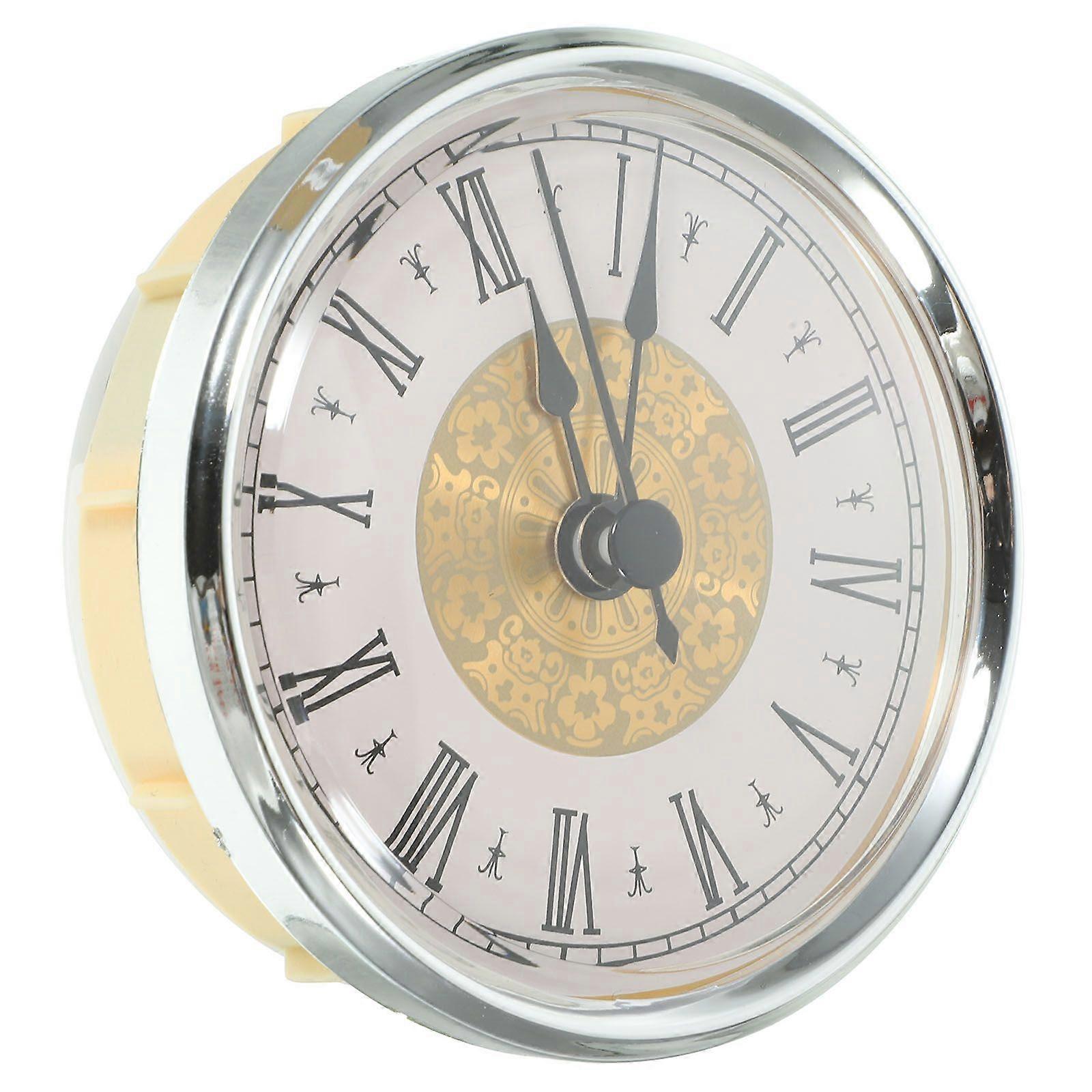 Retro Clock Insert DIY Round Clock Head Silent Clock Head Insert Quartz Clock Insert Clock Pendant