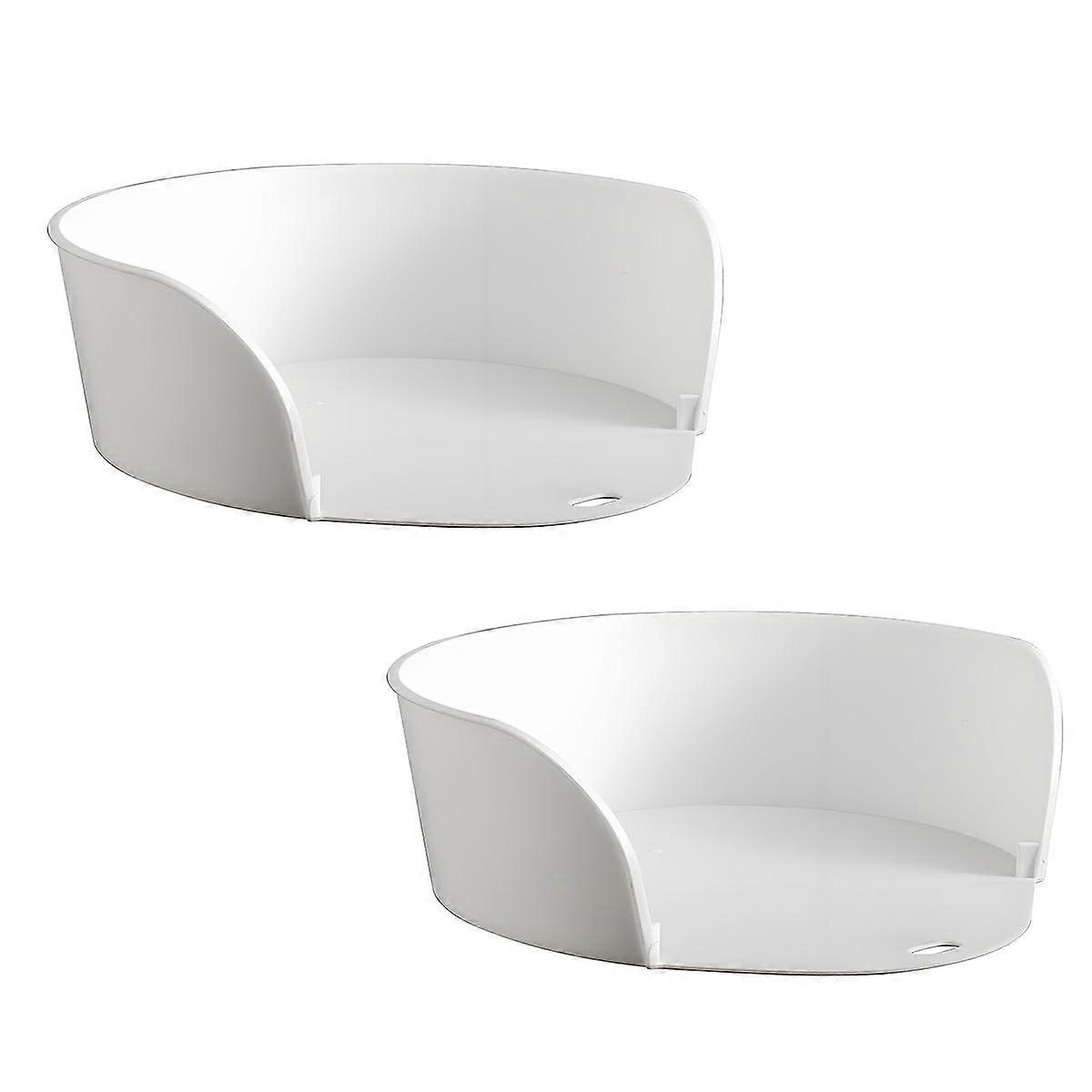 Stackable Kitchen Prep Bowls with Cutting Board Corner Design, Reusable Food Preparation Trays (2)