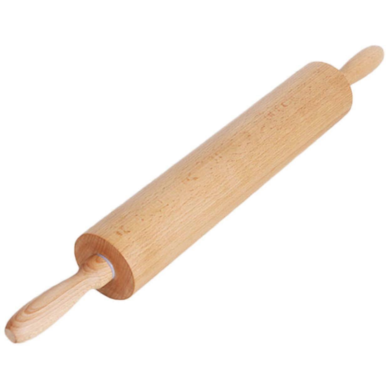 Wooden Rolling Pin for Baking Ergonomic Smooth Surface Dough Roller for Pizza Cookie Dumpling