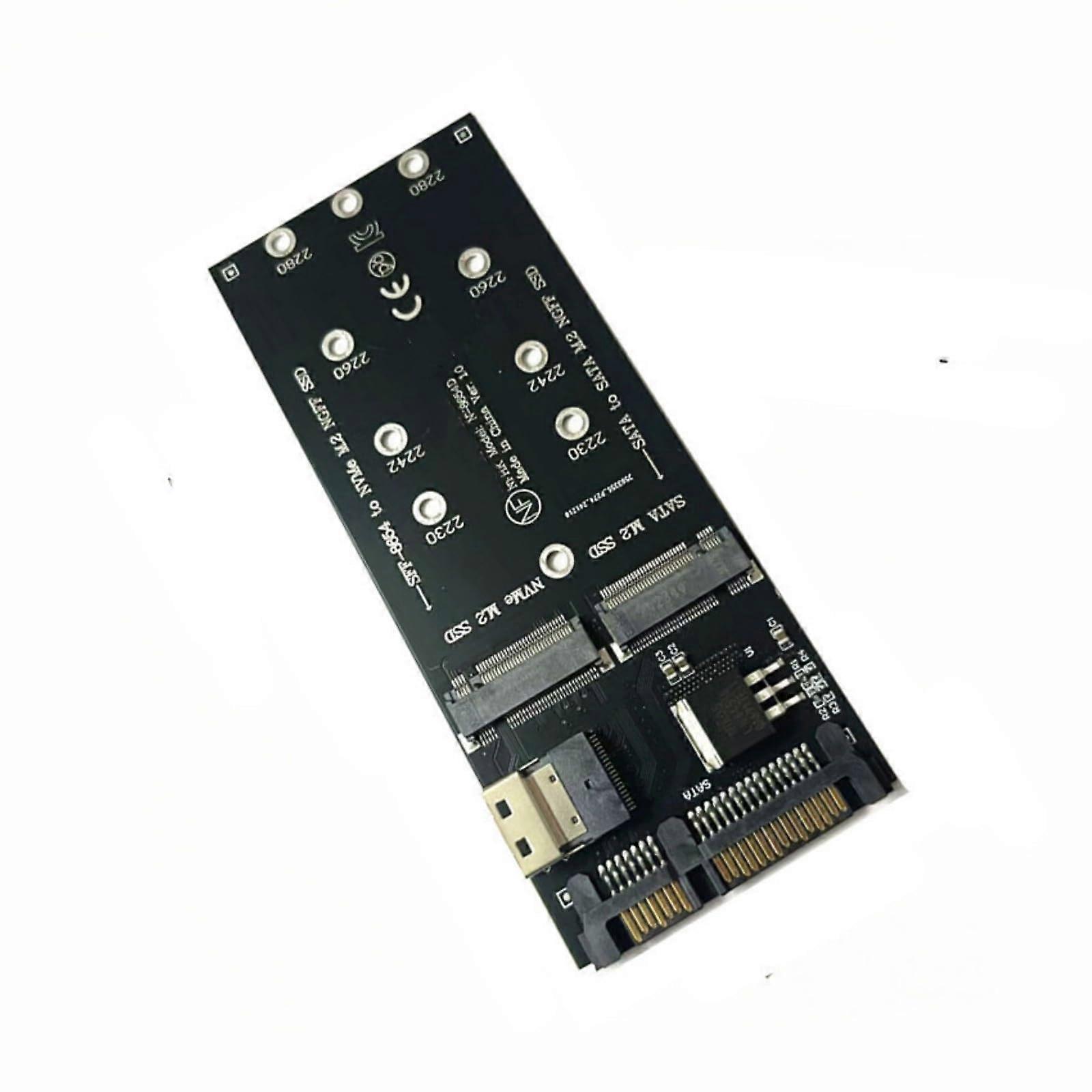NVMe PCIe Adapter Card with SFF8654 Support, Dual Drive Compatibility for Speed Data Expansion
