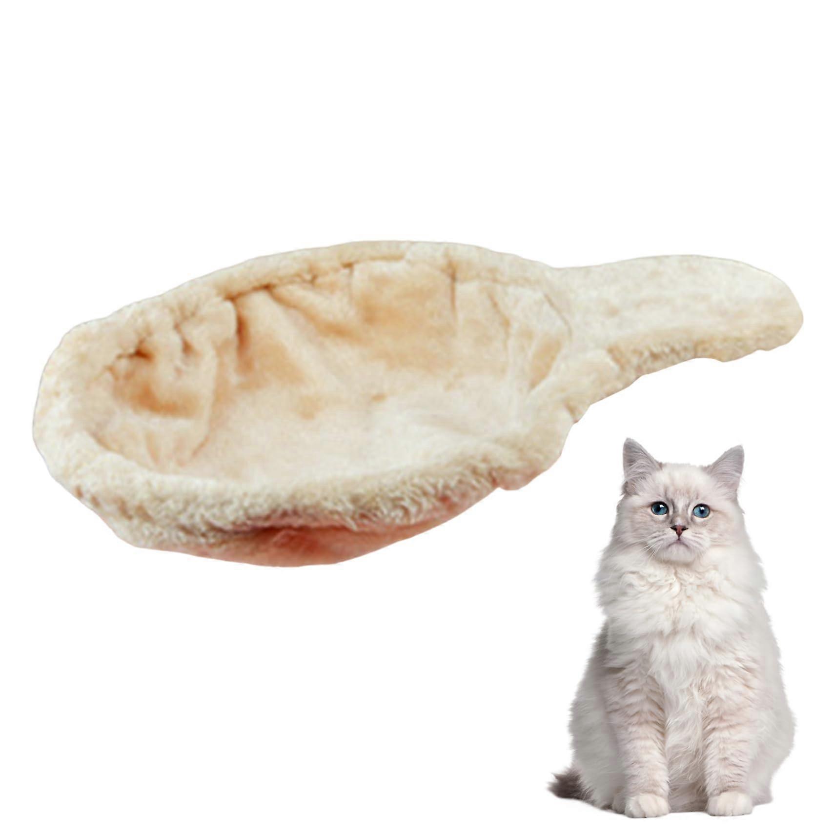 Cat Hammock 17in SpoonShape Soft ScratchProof Plush for Large Cats Tree Replacement Washable