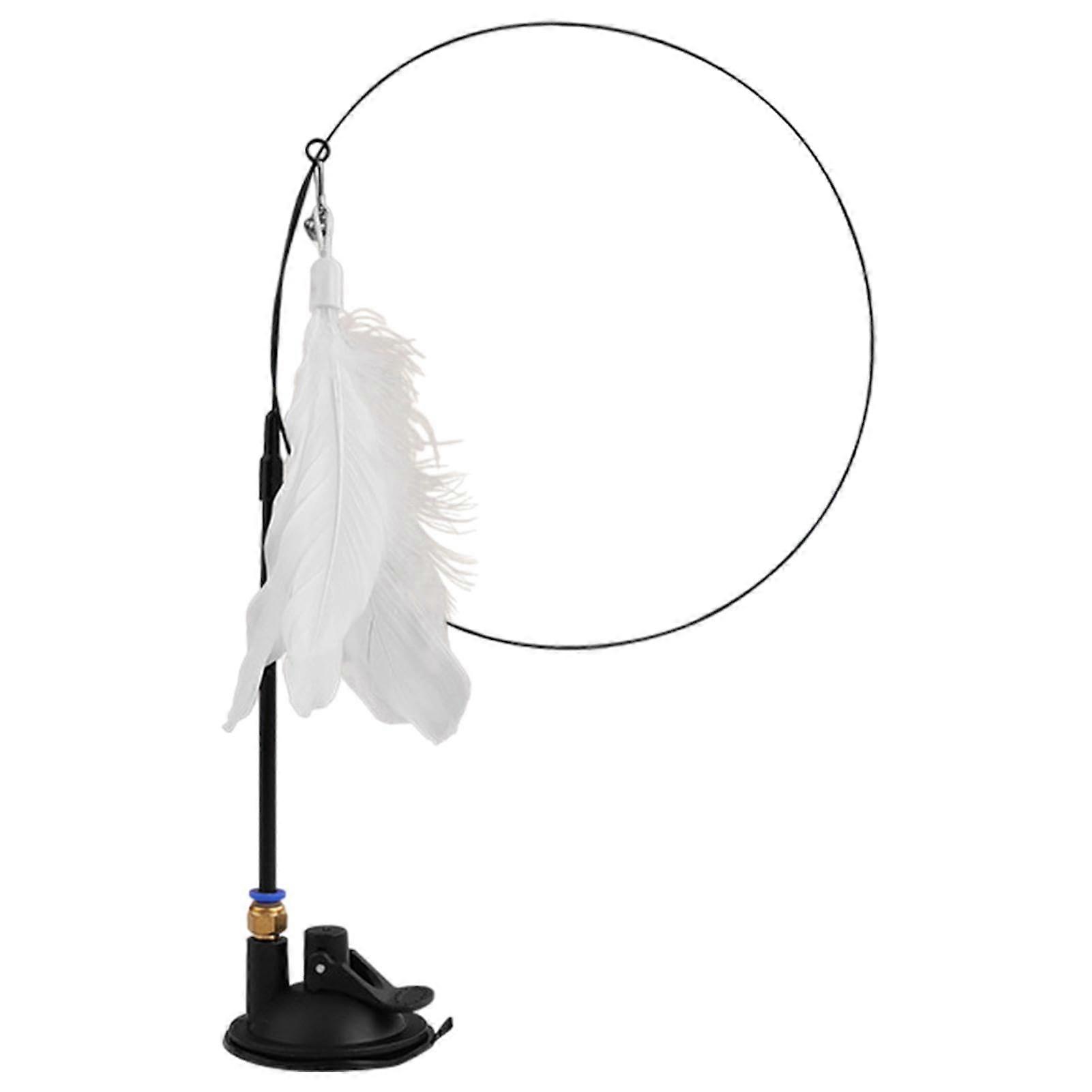 Interactive Cat Toy with Suction Cup Feather Wand for Indoor Play and Kittens