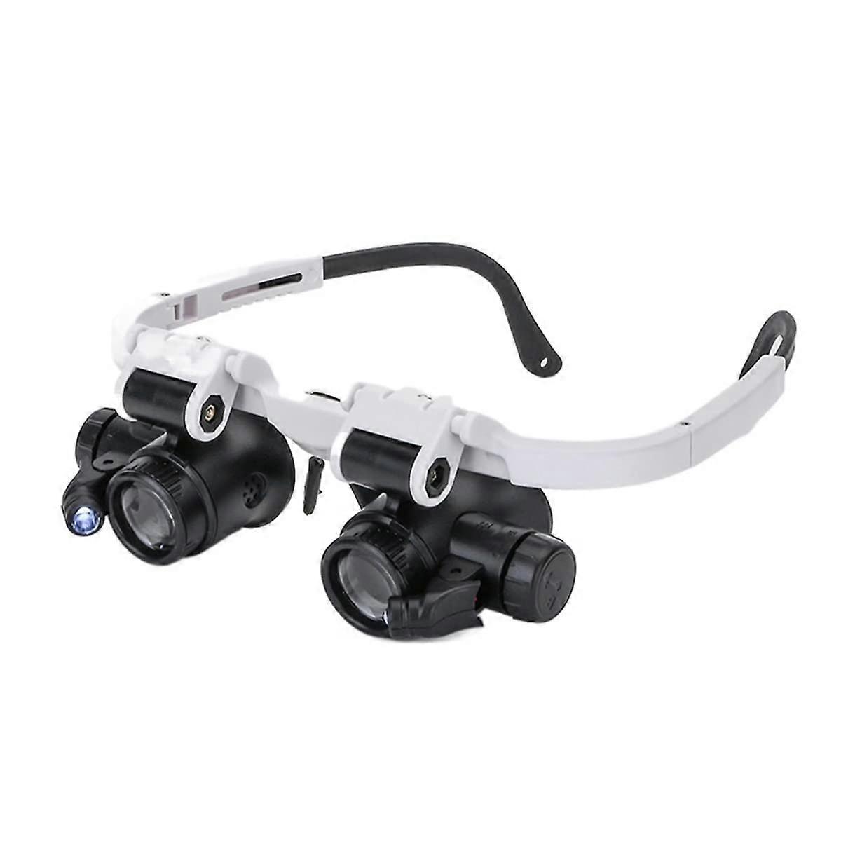 HeadMounted Magnifier with Adjustable LED Light 8X 15X 23X for Close Work and Precision Tasks