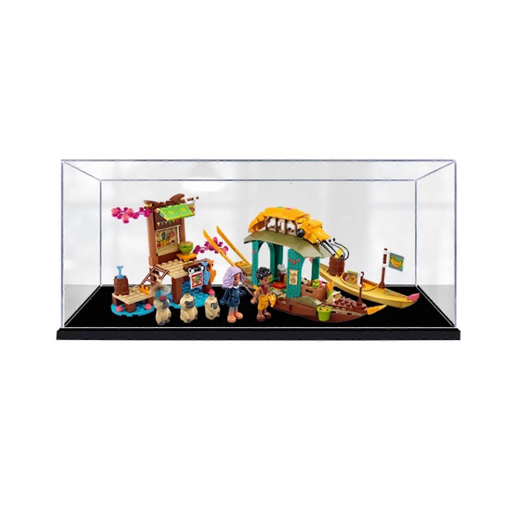Acrylic Display Case for  43185 Small Boats Model, Dustproof Clear Box, 2mm Transparent