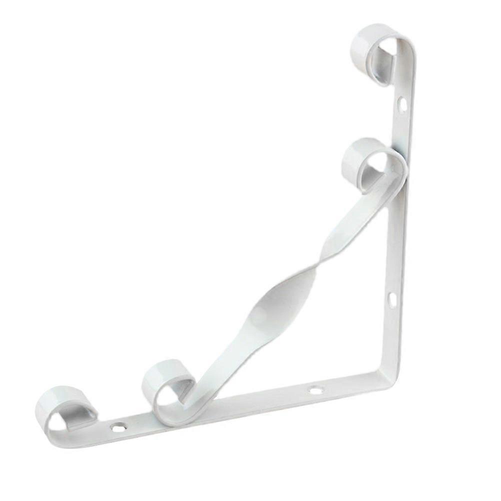 Iron Art Triangle Bracket for Wall Shelf Function 2Pcs White Durable Design
