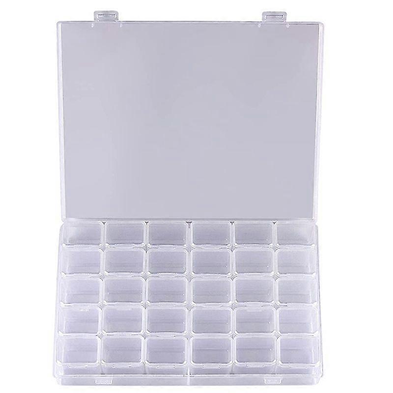 30 Grids Large Storage, Tools Containers Plastic Bead Organizer Embroidery Accessories,Box Only