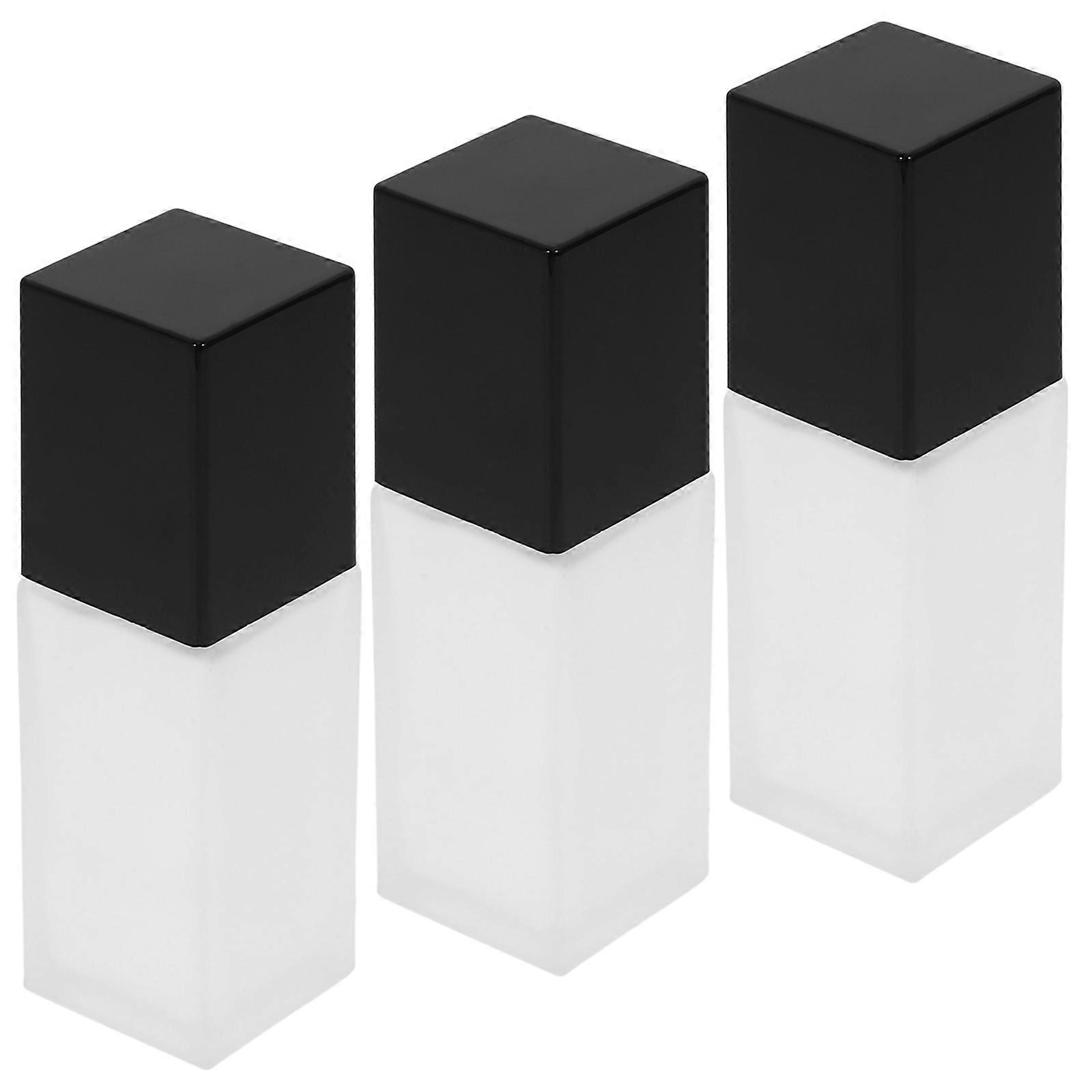 Glass Foundation Bottles for Storage with Press Pump 6Pcs Assorted Color Refillable