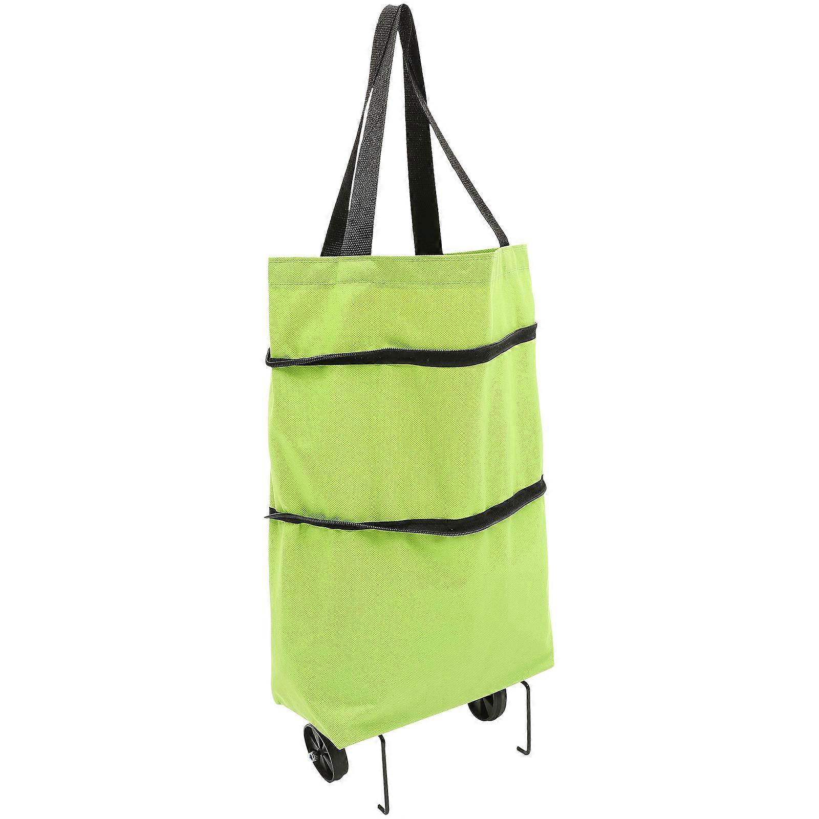 Shopping Bag with Wheels Foldable Trolley Bag for Storage Use