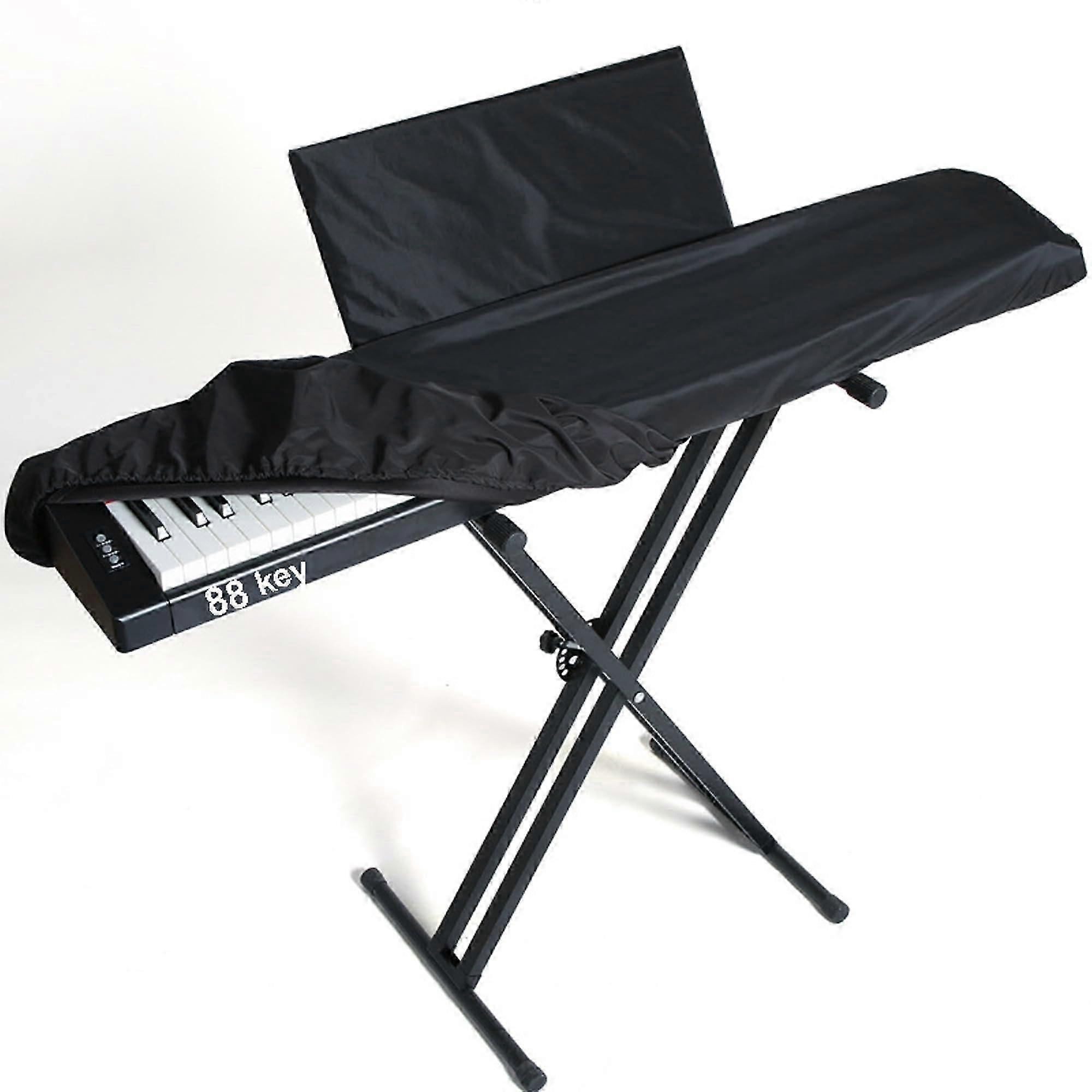 88 Key Waterproof Piano Dust Cover with Drawstring Lock, Black Digital Keyboard Protector