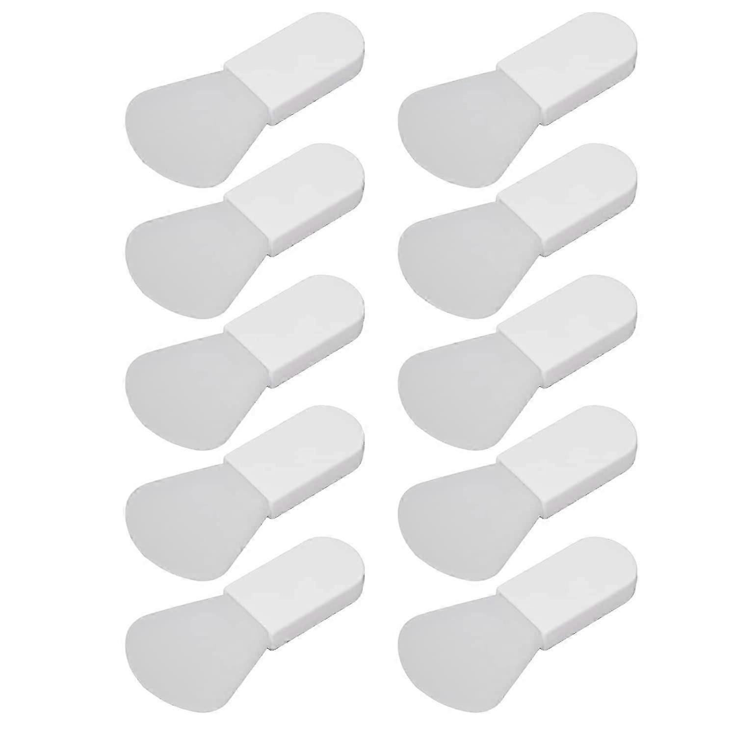 10-Pack Silicone Makeup Brushes with Transparent Plastic Handle