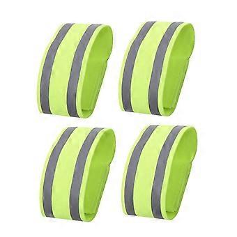 Reflektierendes Armband für Nachtläufe, elastisches Sicherheitsband für bessere Sichtbarkeit beim Joggen und anderen Outdoor-Sportarten, 4 Stück