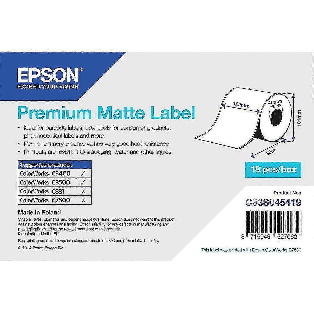 Thermopapierrolle: Epson C33S045419