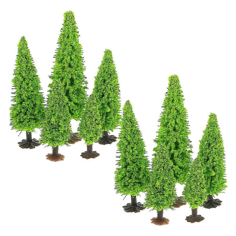 Plastic Mini Model Trees Model Trees for Decor with 10Pcs Craft Landscape