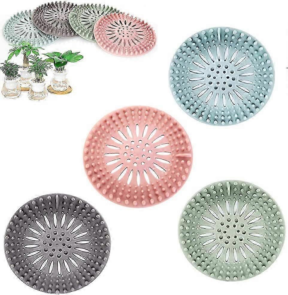4 Pieces Silicone Hair Filter, Drain Hole Protector Filter for Bathroom Use