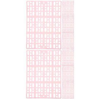 8-teiliges Set rutschfester Käfigmatten für Kaninchen, rosa, zum Zusammenstecken