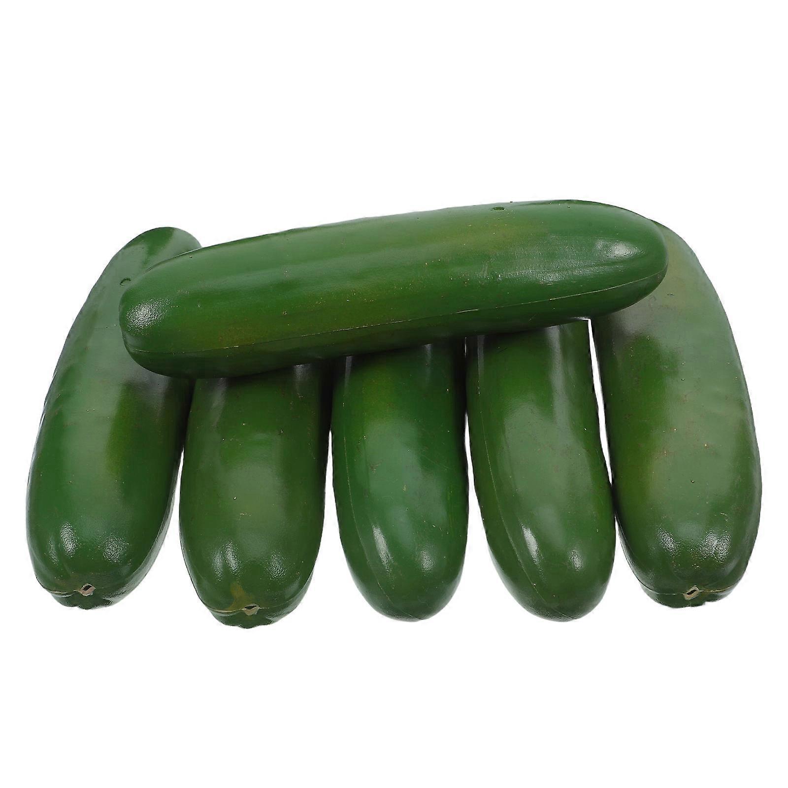 Simulation Green Cucumber for DIY Crafts and Kitchen Display 12Pcs
