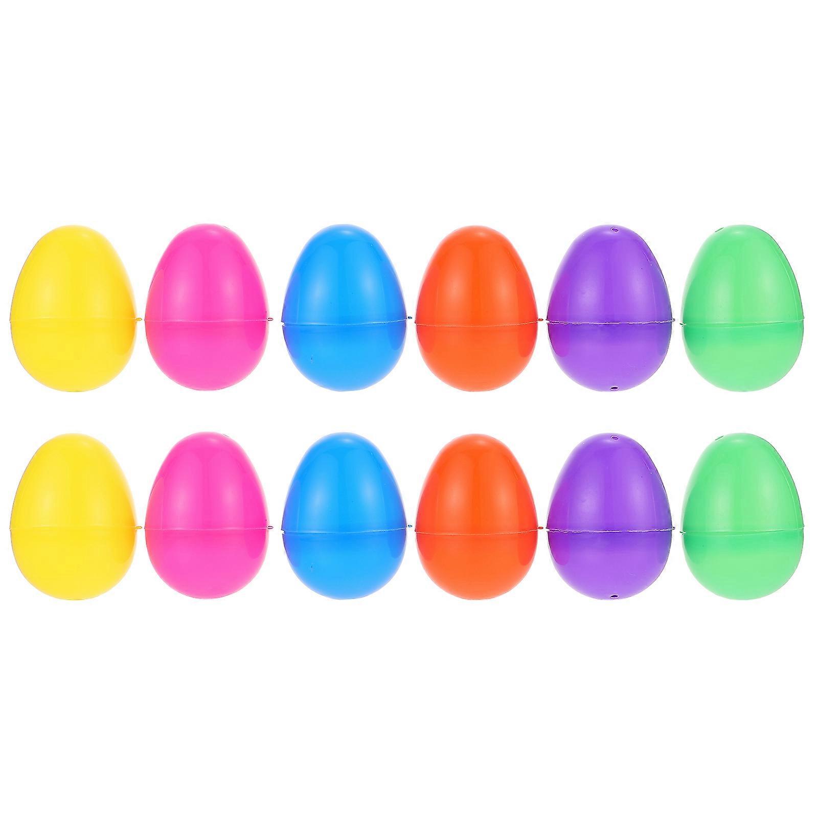 Fillable Easter Eggs Plastic Decorative Eggs for Easter Party 12Pcs