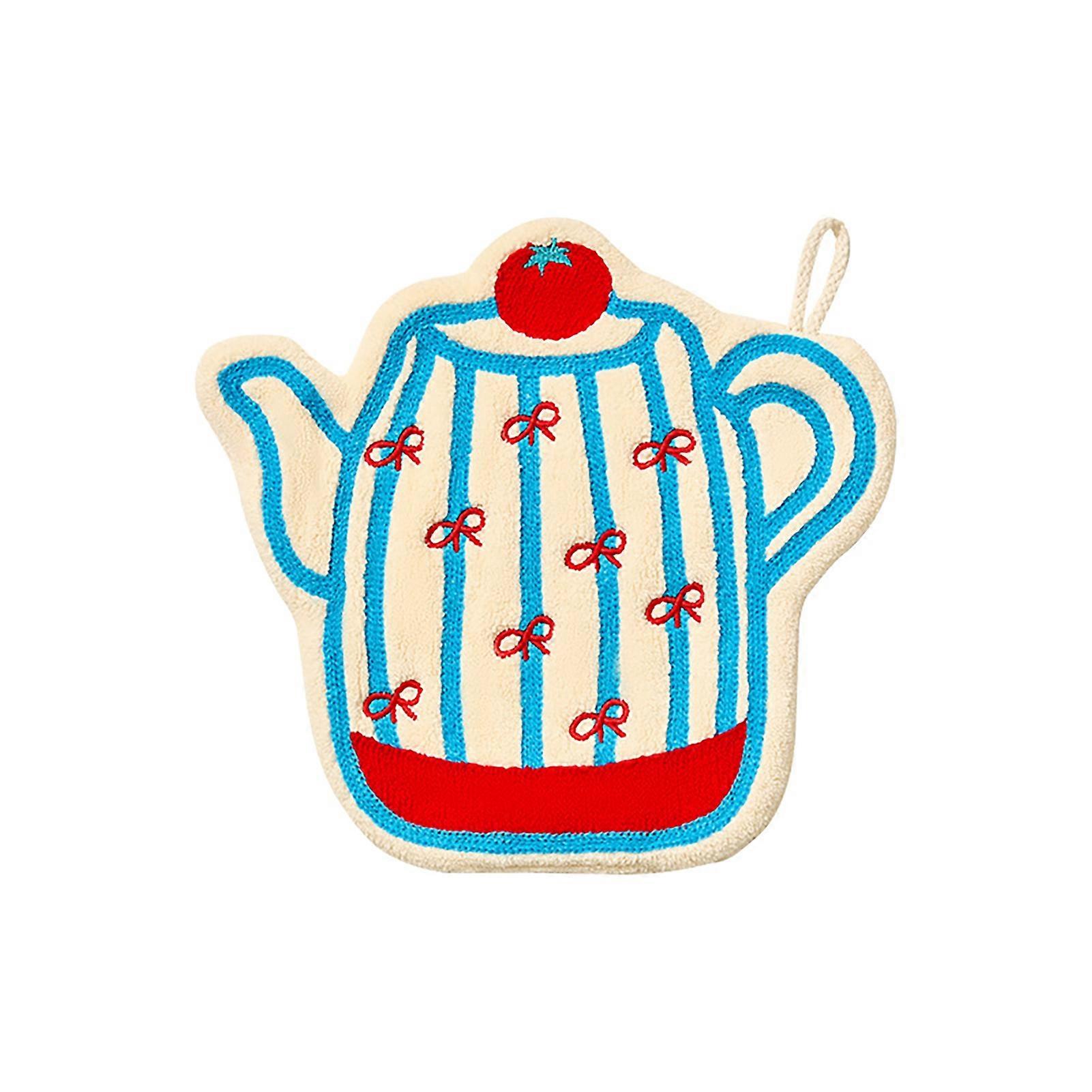 Hand Towel Hanging Loop Absorbent Kitchen Bathroom Cloth