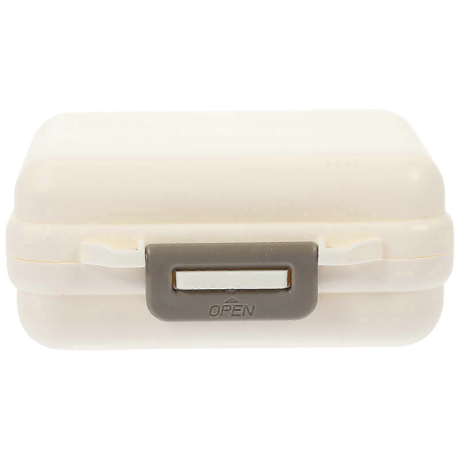 White Segmented Pills Box for Storage Portable Plastic Container