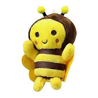 Plush Bee Pendant Lovely Keychain Stuffed Bee Adorn Plush Key Chain Stuffed Bee