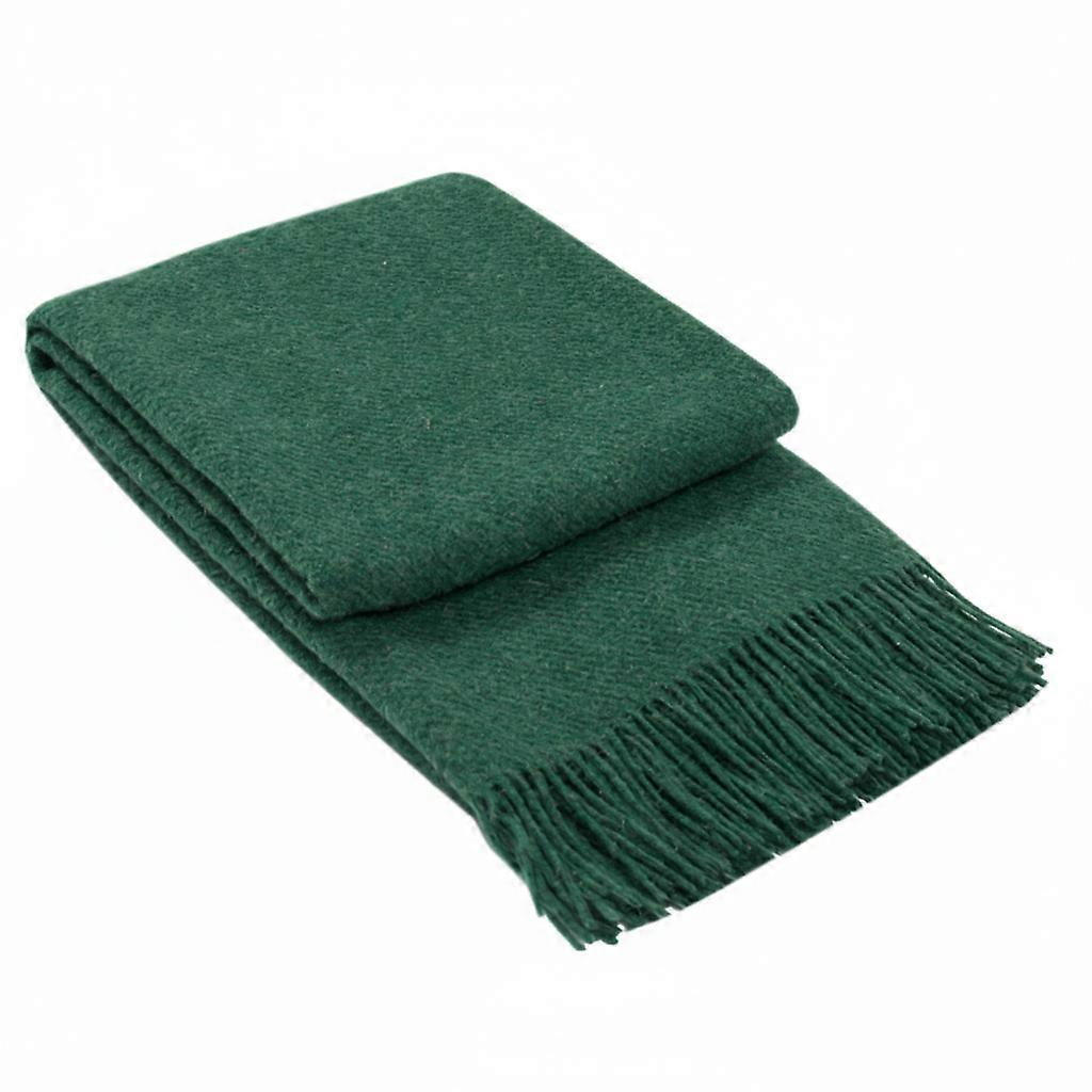 Brighton Throw 100% Nz Wool Emerald Throws & Afghans