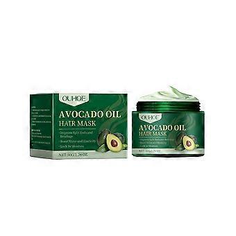 Avocado Oil Hair Mask, Gentle Hydrating Moisturizing Nourishing Smoothing Shiny Hair Treatment, 50g