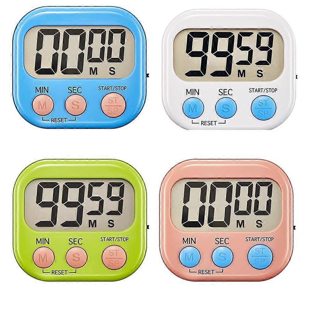 4-Piece Multi-Function Electronic Timer,Learning Management Timer, Suitable for Kitchen, Study, Work