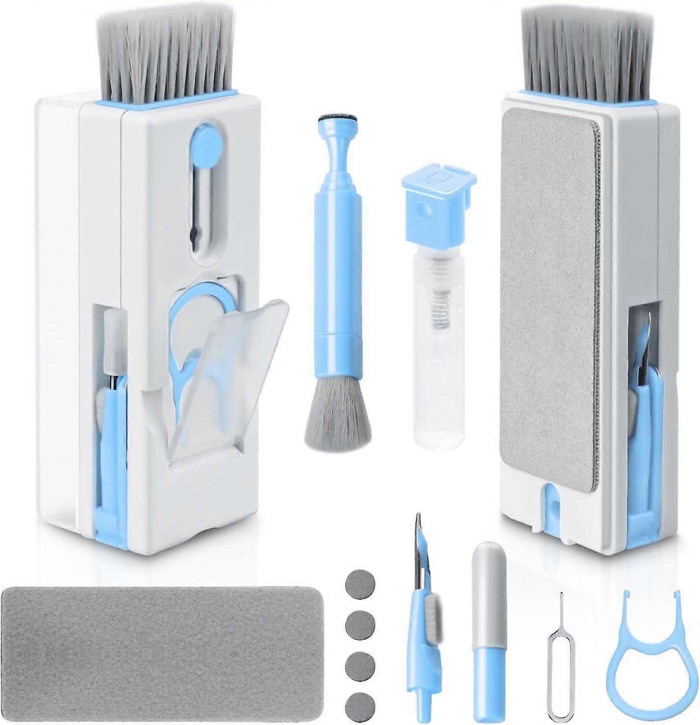 11 in 1 Laptop Cleaning Kit, Multi-function Cleaning Brush with Keycap Puller, Blue