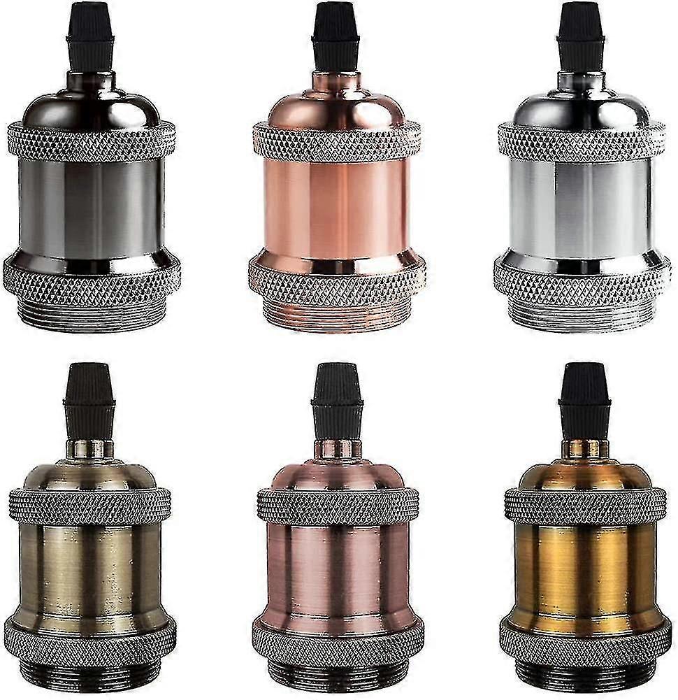 E27 Lamp Socket. Retro Pendant Lamp. Solid Ceramic Adapter. 6 Pieces Mix Socket