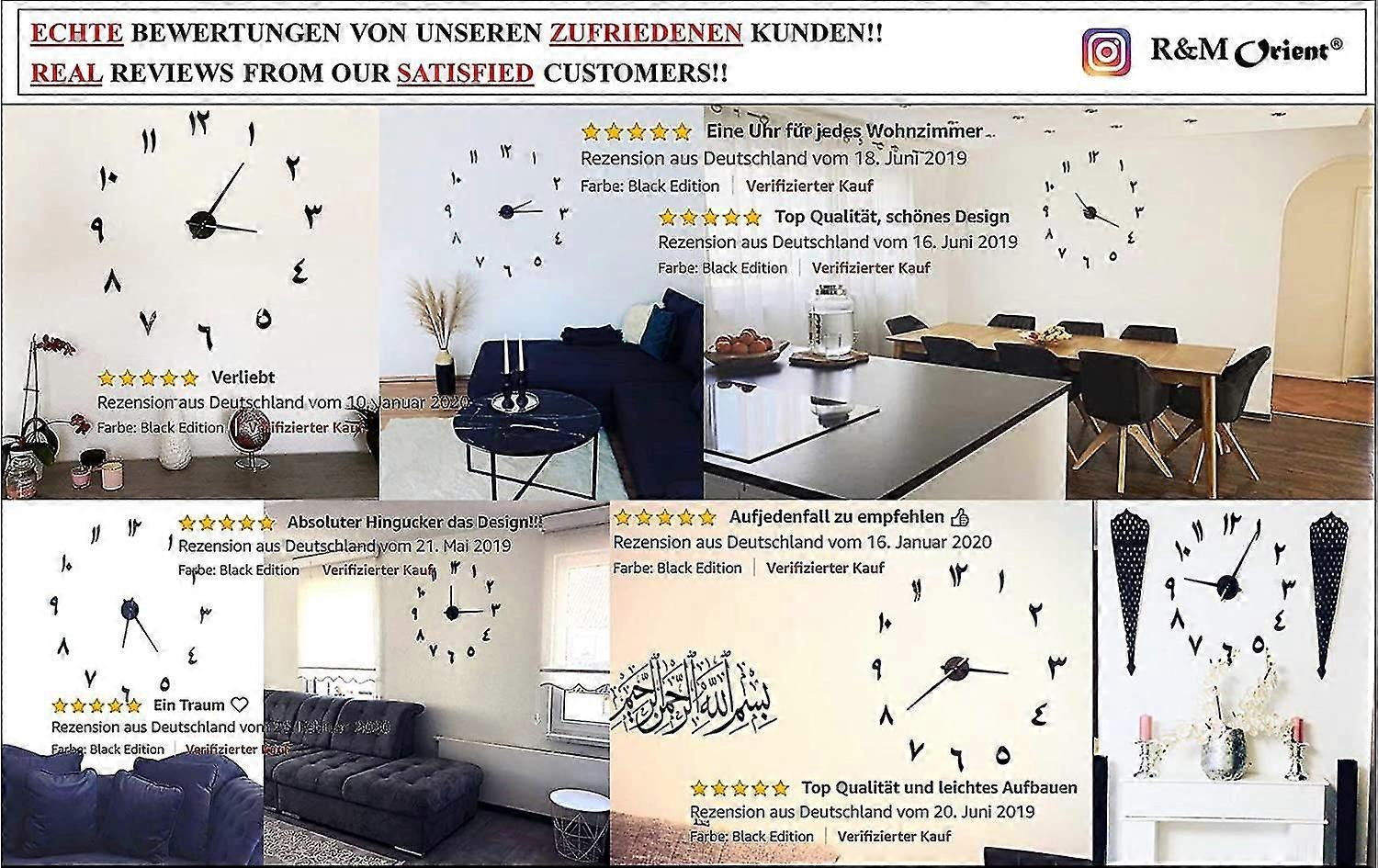 3d Arabic Wall Clock