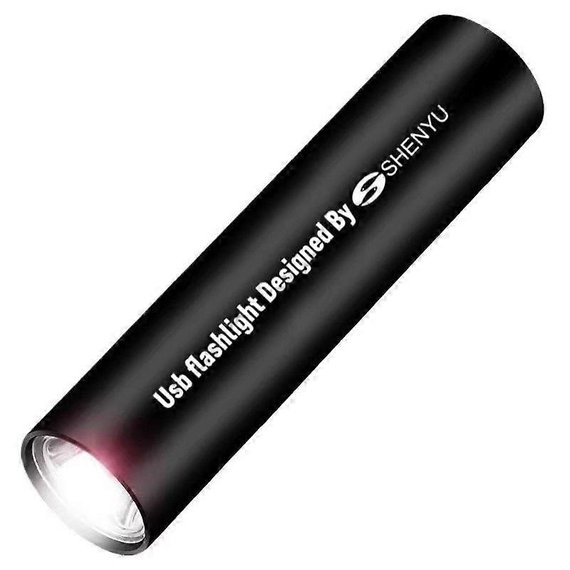 Mini LED Flashlight USB Rechargeable Portable Torch