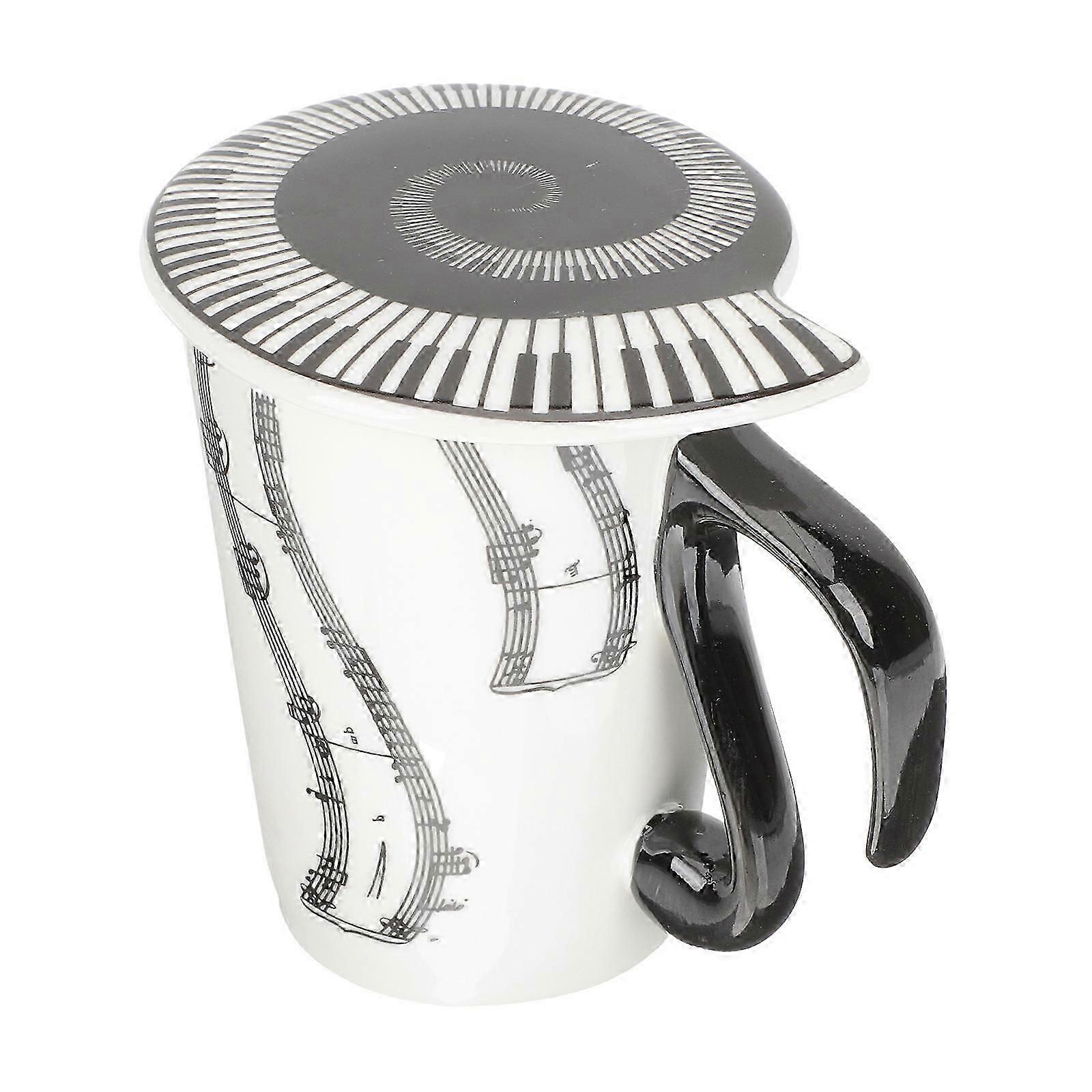 Ceramic Music Design Drinking Mug, Round, Home Use, 1 Pack