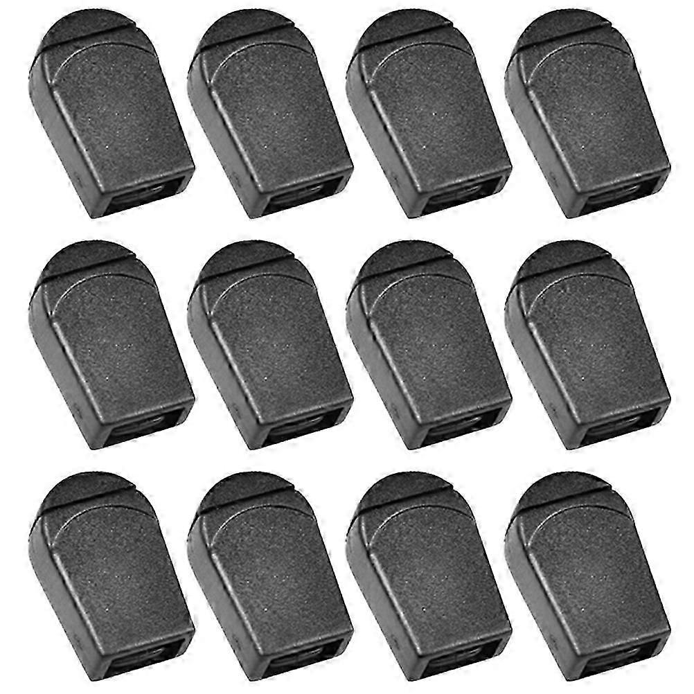 40Pcs Drawstring End Clip Plastic String Buckle Raincoat Accessories (Black)