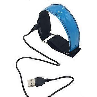 Brassard lumineux de course à pied pour coureurs, rechargeable par USB, avec bande réfléchissante de sécurité pour la course à pied.